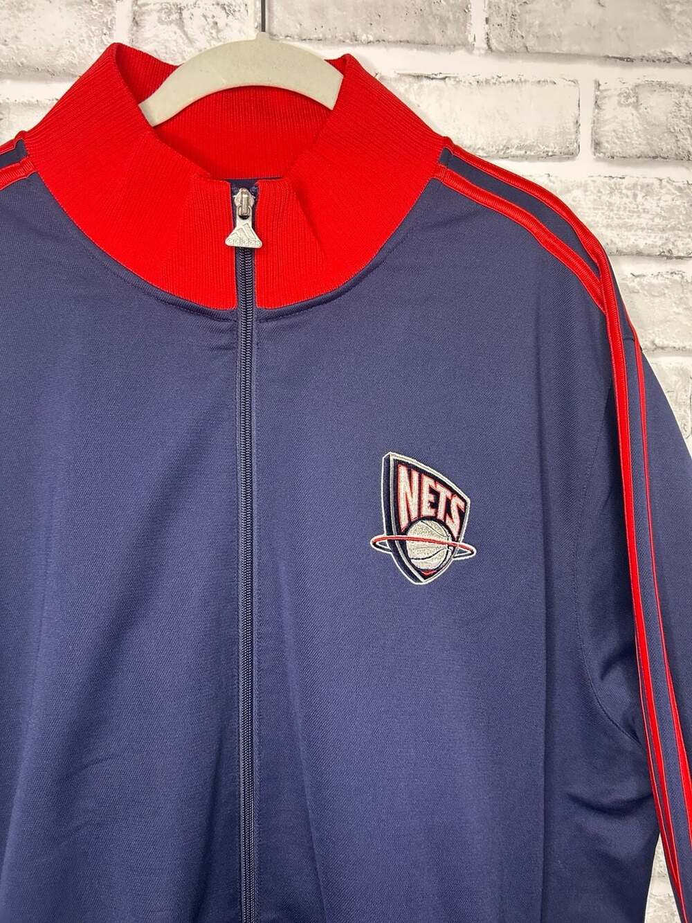 Vintage Adidas New Jersey Nets NBA Basketball Full-Zip Track Jacket - Picture 4 of 4